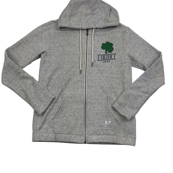 Under Armour Notre Dame Fighting Irish Full Zip Hoodie Women's Size Small - Picture 1 of 7